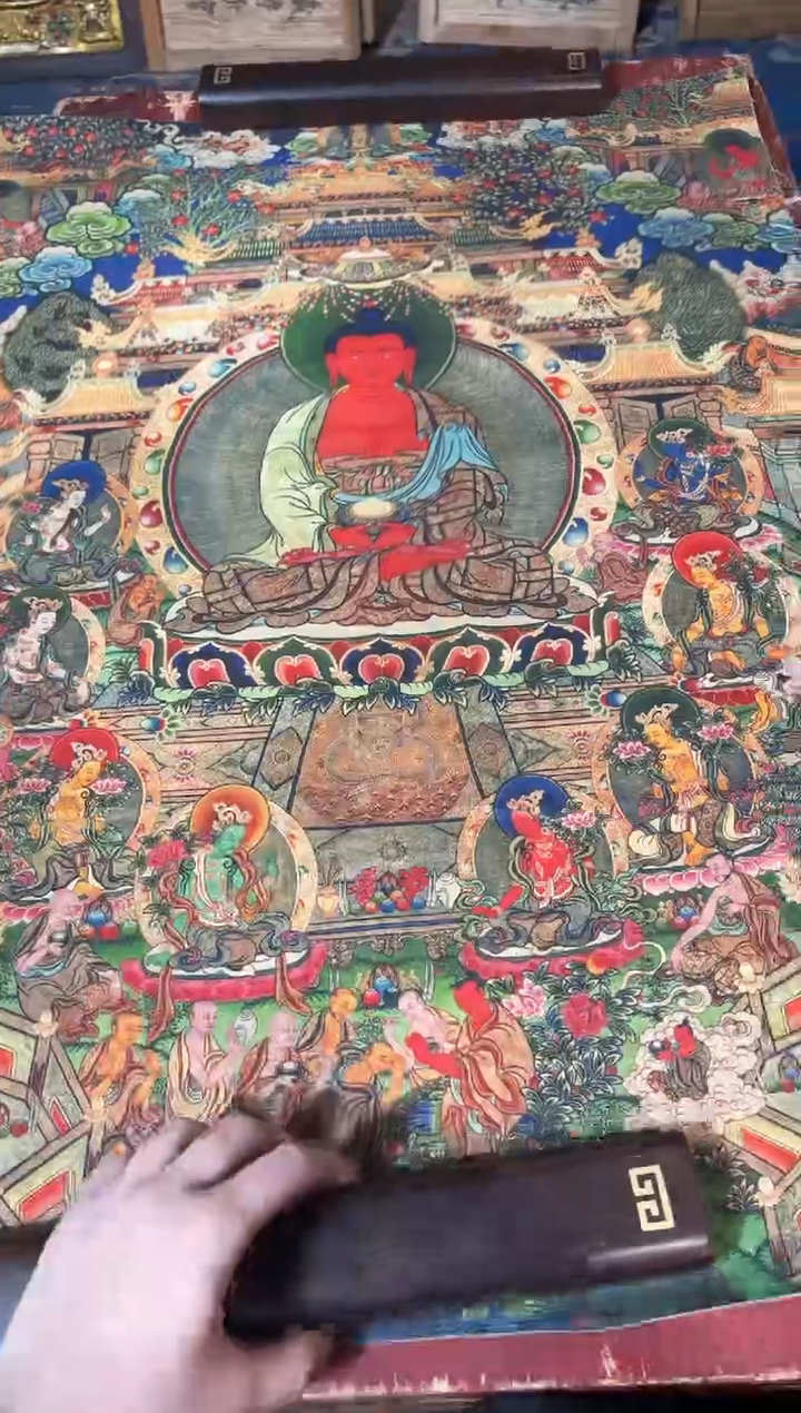 卷轴画龙妹的唐卡tk16