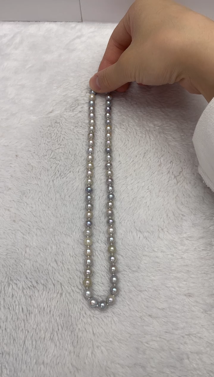 【闪购商品】海水珍珠颈饰未镶嵌AK真多麻7-7.5mm（多样性发一）