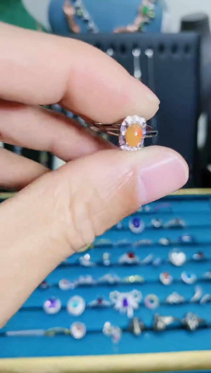 【闪购商品】欧泊戒指银S925镶嵌1121