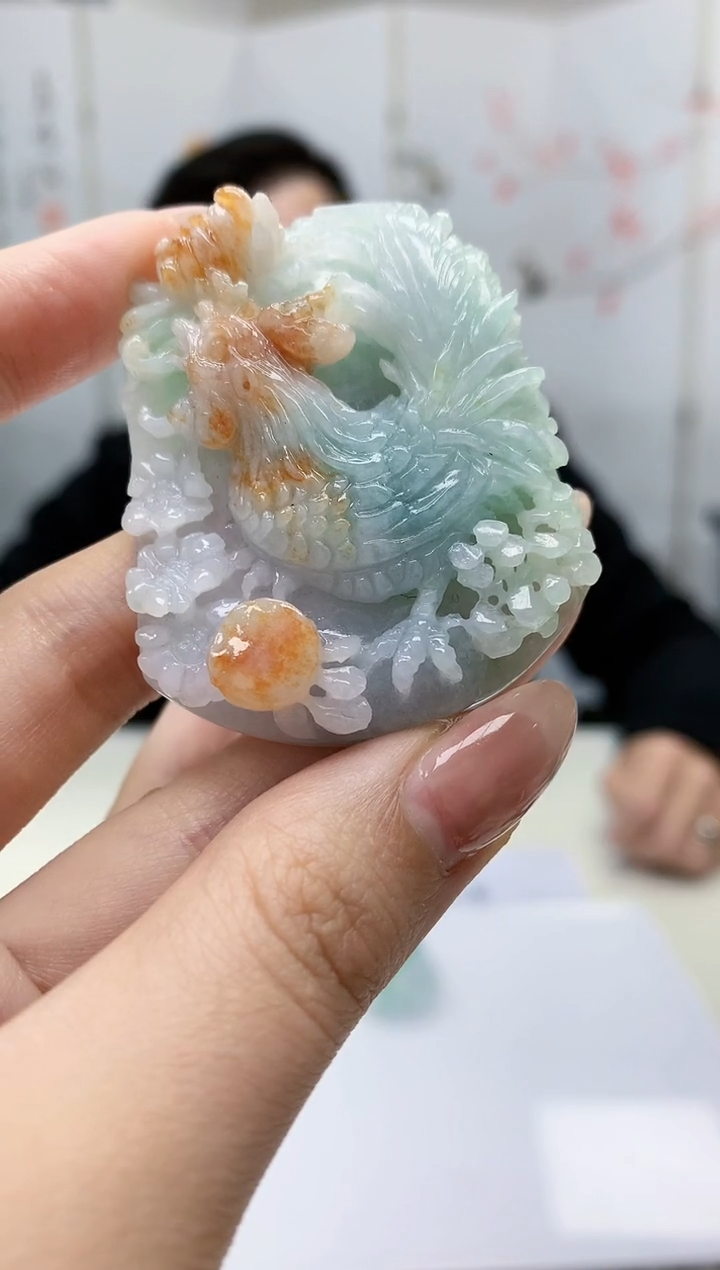 【闪购商品】定制翡翠未镶嵌5152jw-毛货挂件65