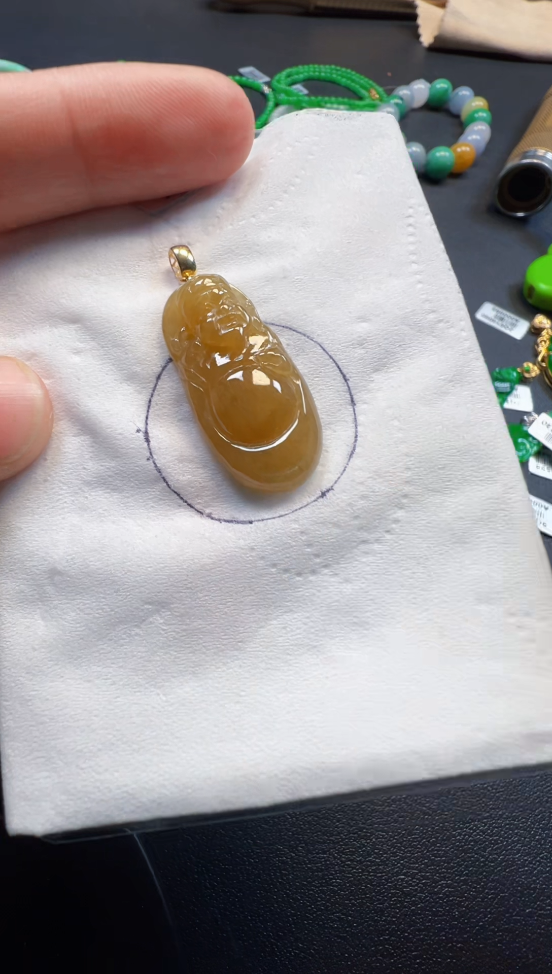 【闪购商品】定制翡翠18K金镶嵌980一