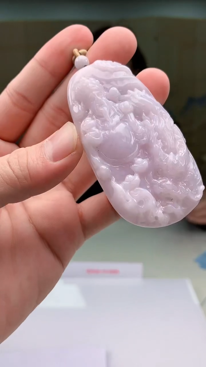 【闪购商品】定制翡翠未镶嵌4829bb-毛货挂件47