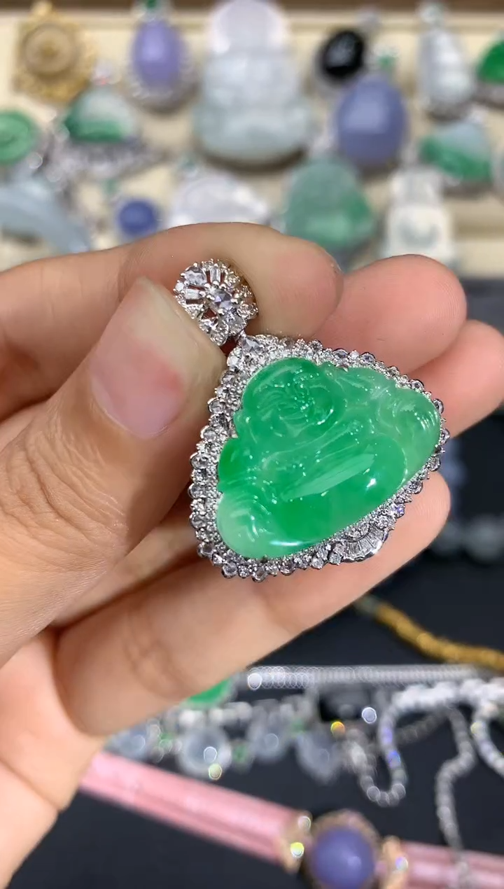 【闪购商品】翡翠颈饰18K金镶嵌299-中国好珍宝