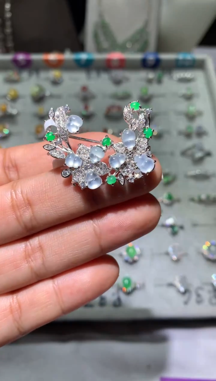 未镶嵌翡翠耳饰胸针