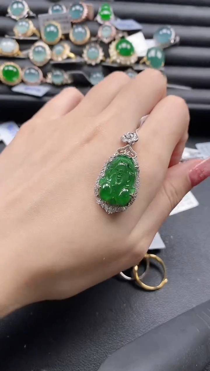 【闪购商品】翡翠戒指银S925镶嵌1111