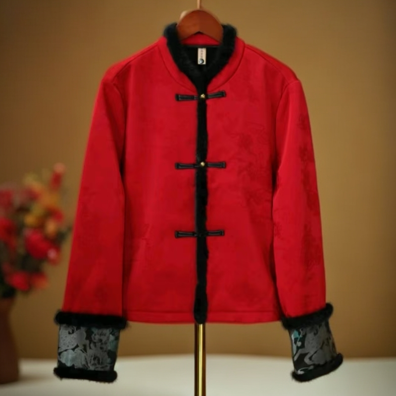 杭州重磅花萝缎2026本命年喜婆婆喜妈妈小个子高腰中式外套原版发