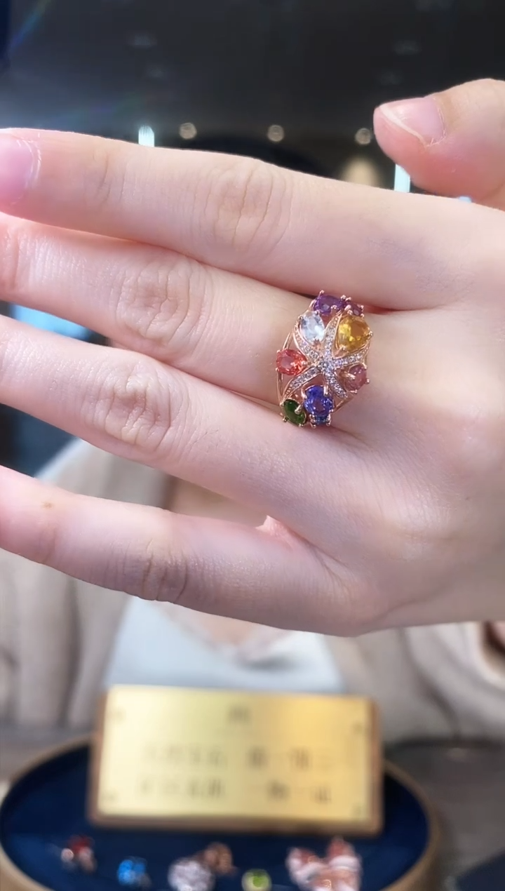 【闪购商品】水晶戒指银S925镶嵌09天然宝石