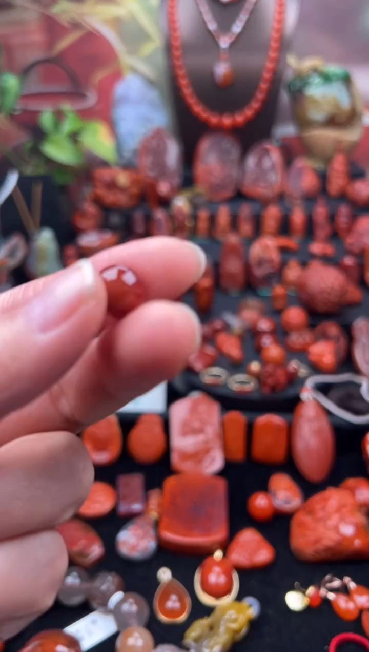 未镶嵌单珠南红玛瑙窝*单珠