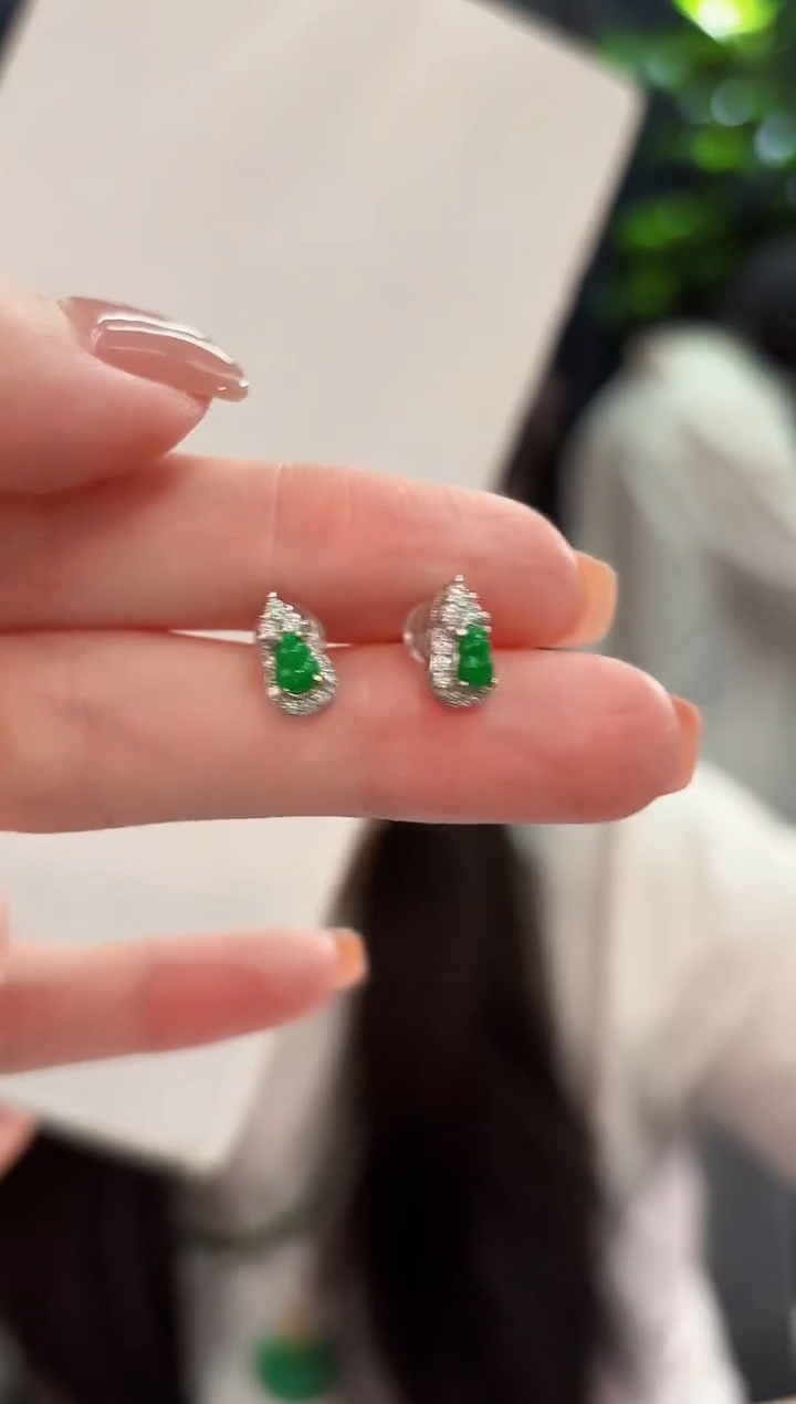 未镶嵌翡翠耳饰 缅甸A货/支持复检/一件