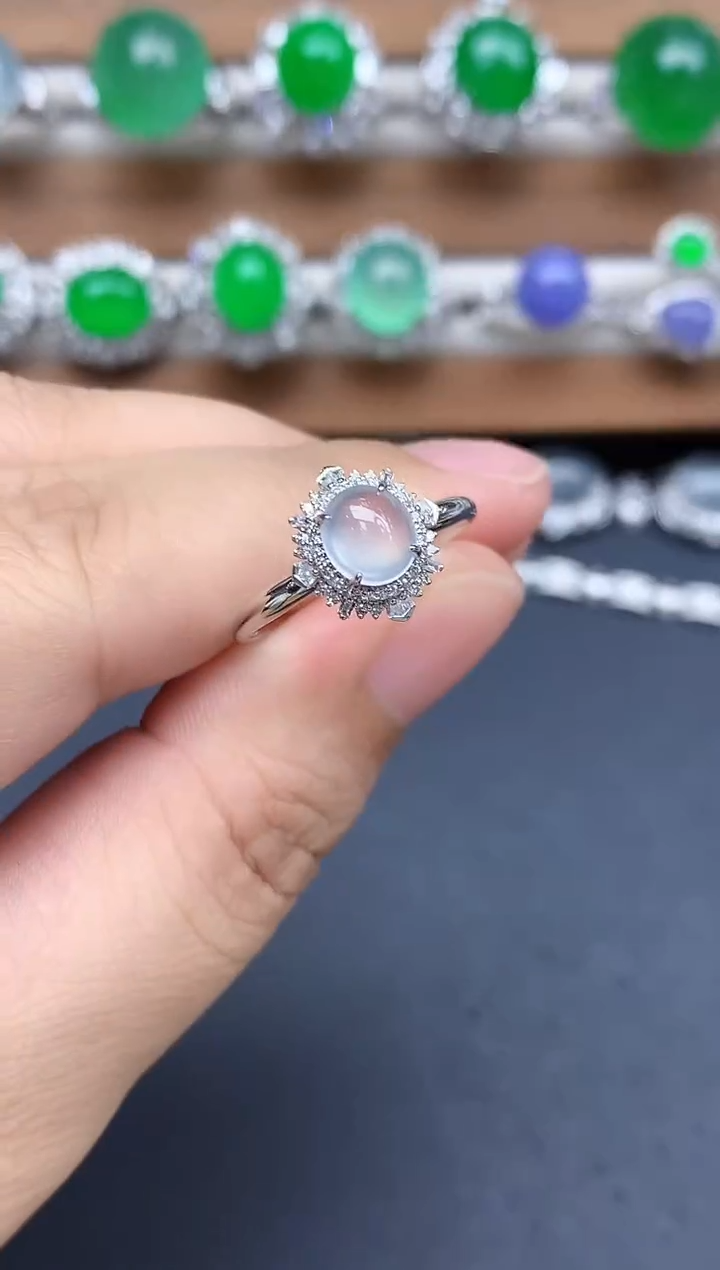 18K金镶嵌戒指翡翠450-中国好珍宝