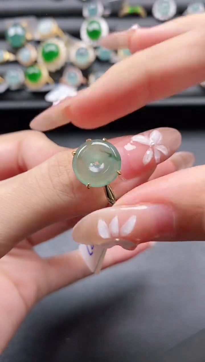 【闪购商品】翡翠戒指银S925镶嵌11111