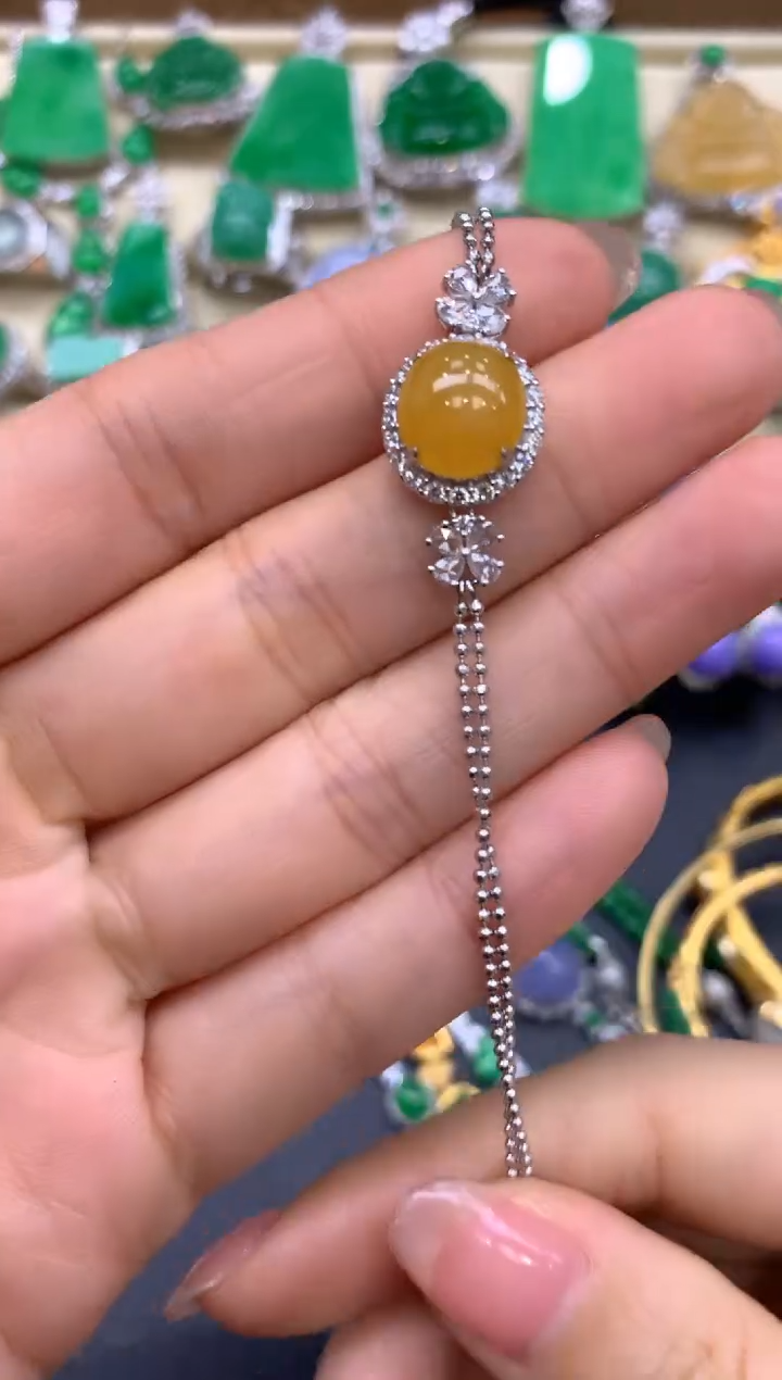 【闪购商品】翡翠手链18K金镶嵌513-中国好珍宝