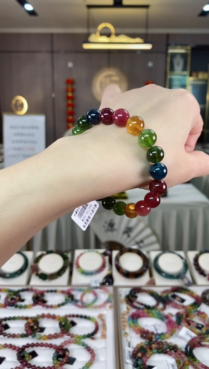 【闪购商品】碧玺单圈手串9.6mm+未镶嵌（多样性发一条）hon 