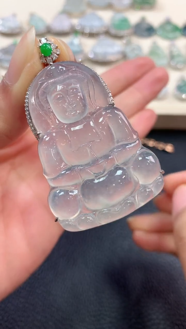 【闪购商品】翡翠吊坠(不含链)18K金镶嵌n60       