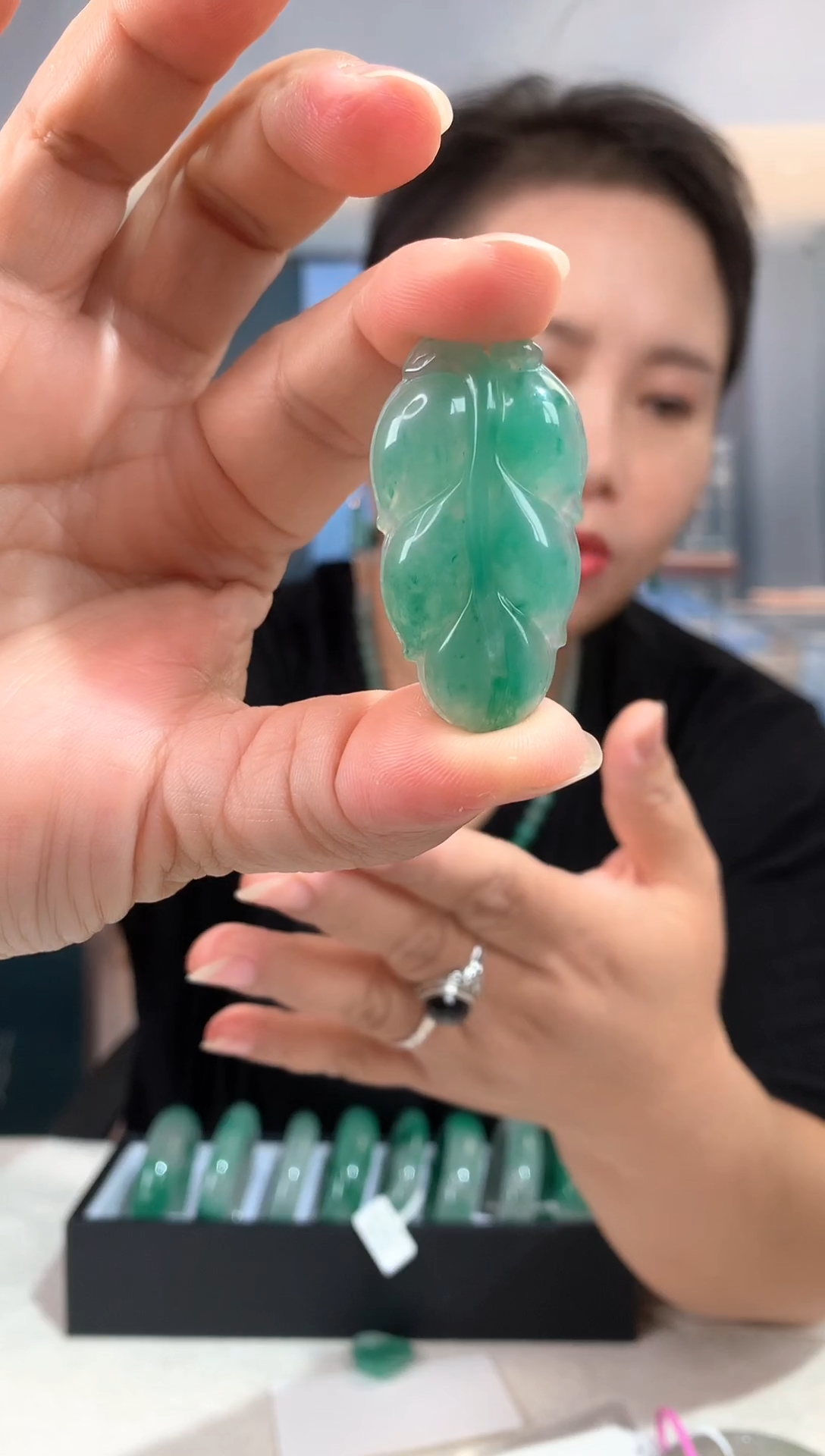 未镶嵌吊坠石英质玉（非洲翠）精品非洲翠金枝玉叶2