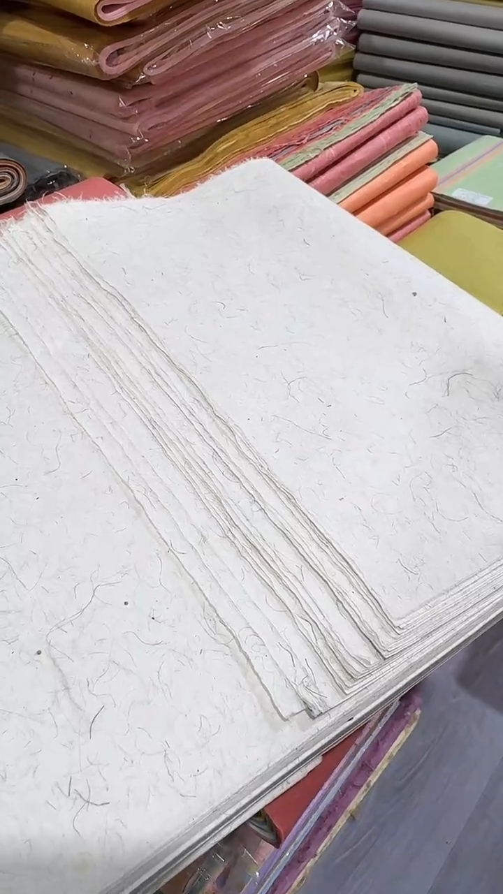 纯手工30*180cm25张白色皮麻纸