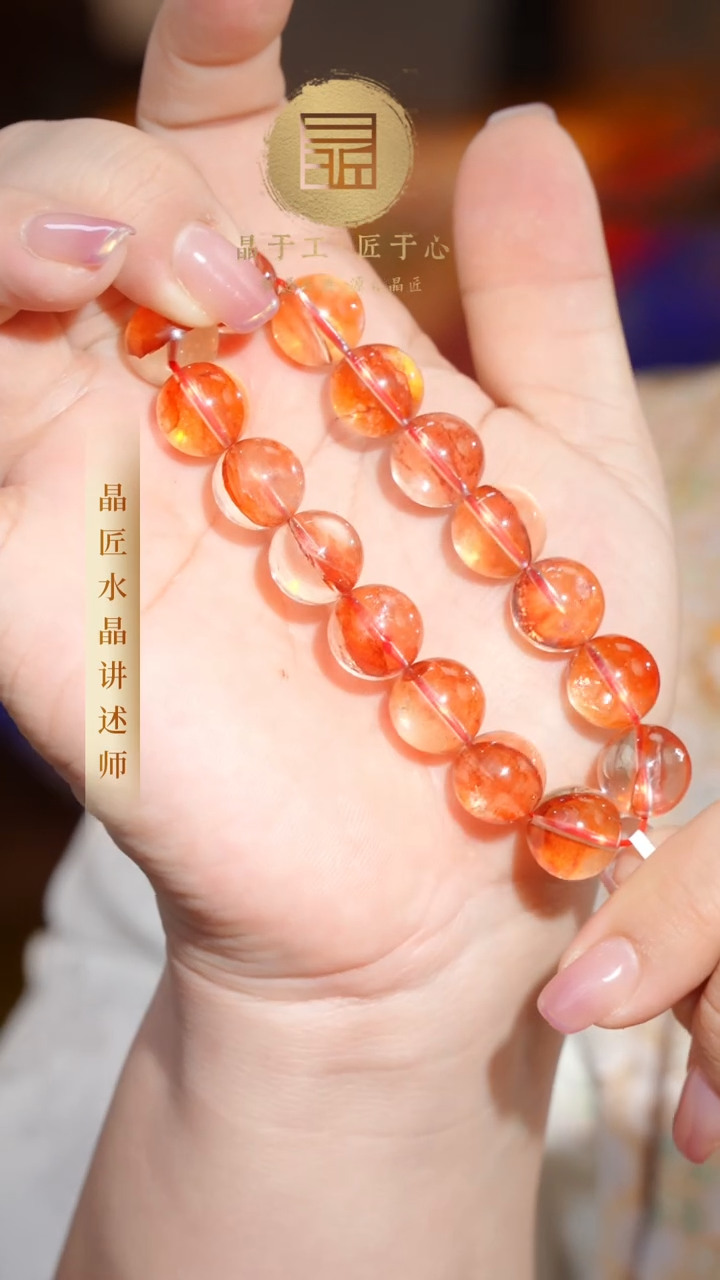 【闪购商品】水晶手串银S925镶嵌红胶花手串13m+多样发一X27157