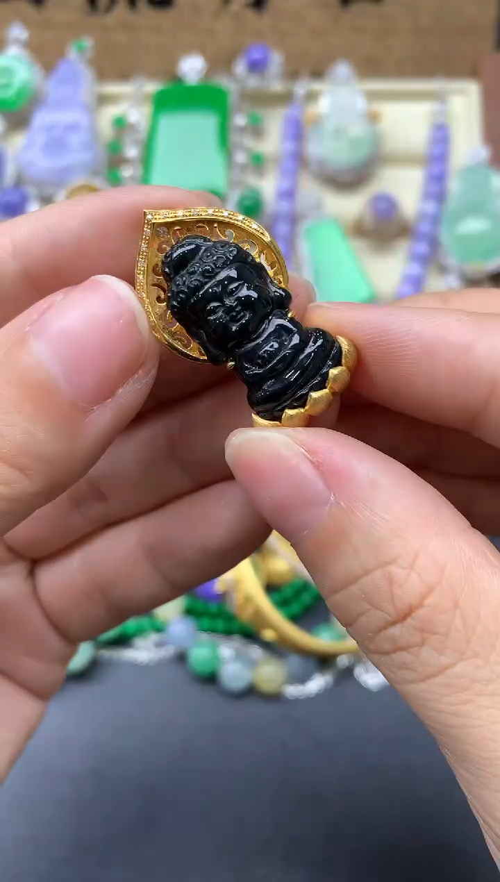 【闪购商品】翡翠颈饰18K金镶嵌417-中国好珍宝