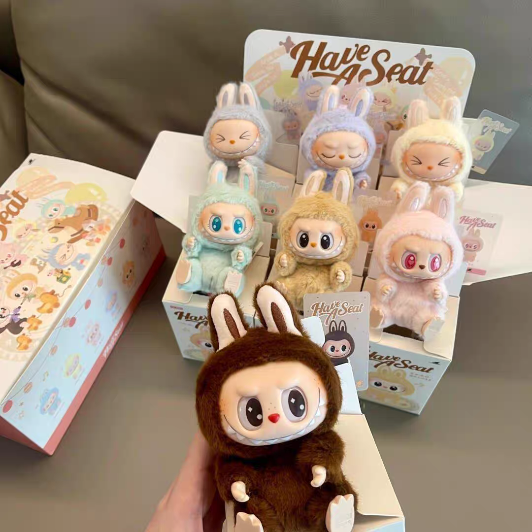（直播间代拆拆后不退不换）坐坐派对搪胶毛绒盲盒泡泡玛特POPMART