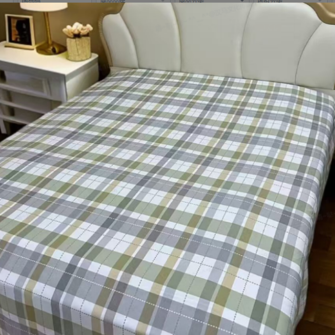 {虚线格子}--原棉粗布床单凉席