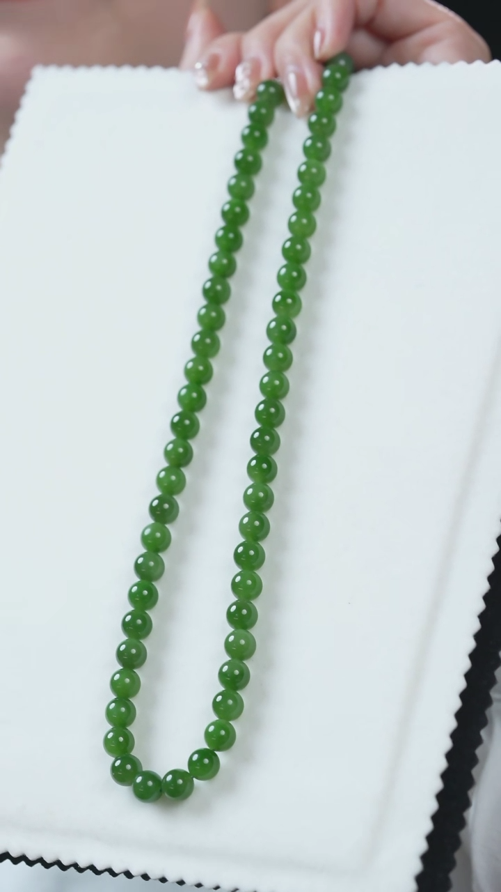 【闪购商品】和田玉项链未镶嵌L08B01和田玉碧玉阳绿女神链