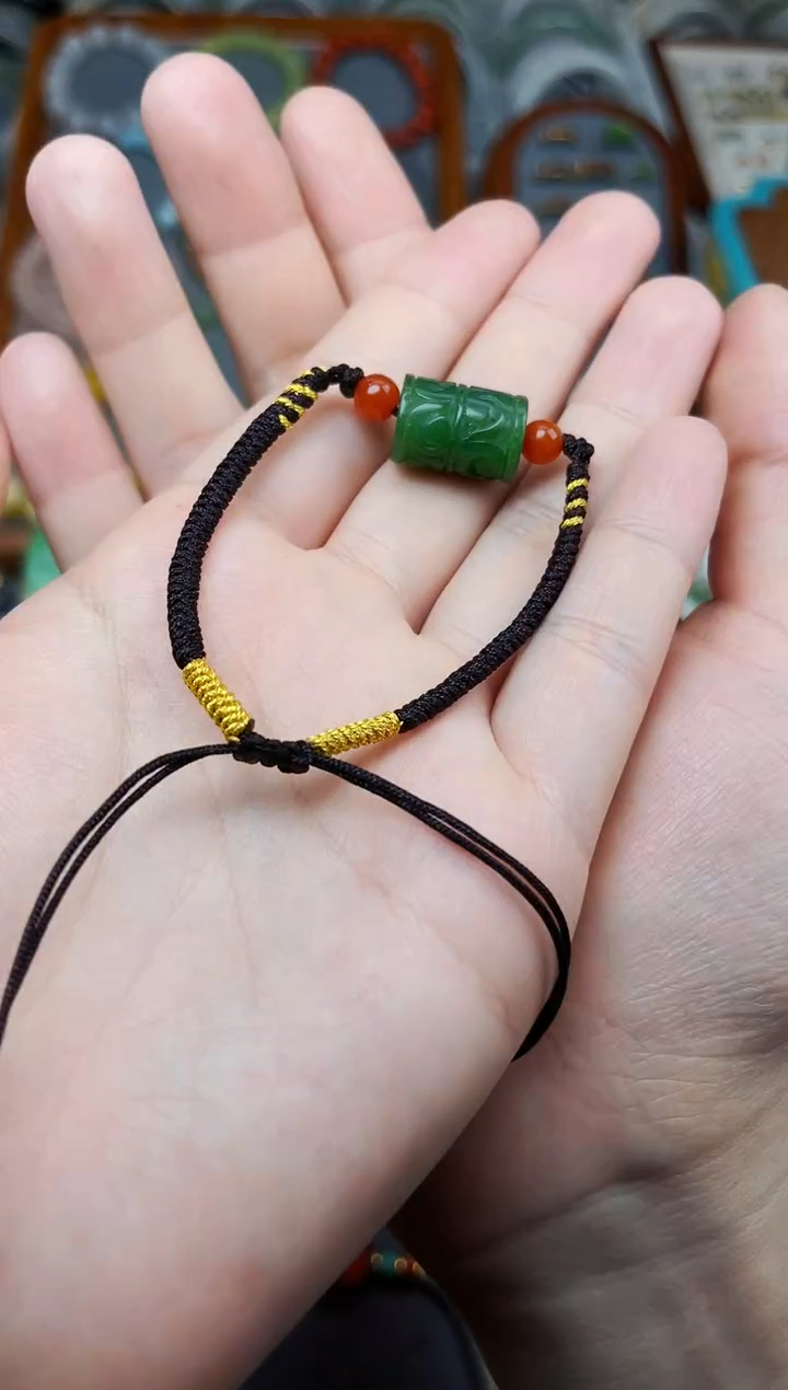 未镶嵌手绳和田玉路路通手绳06