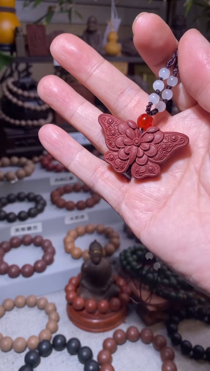 【闪购商品】泥塑十里玫瑰合香牌-蝴蝶