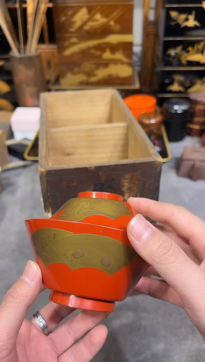 金莳绘盖碗 单只