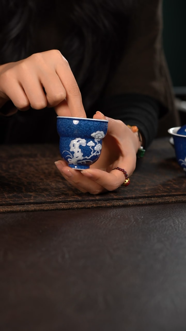 【闪购商品】杯初蓝舍洒蓝灵芝葫芦杯