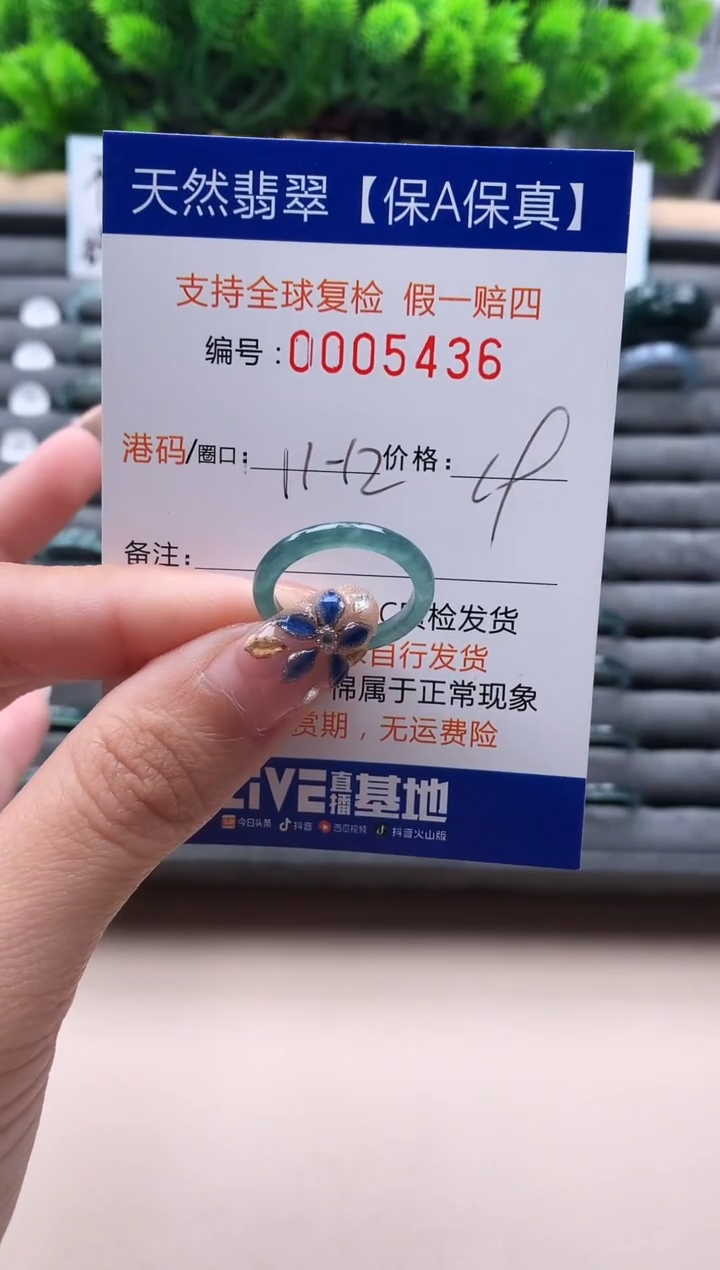 未镶嵌戒指翡翠5436