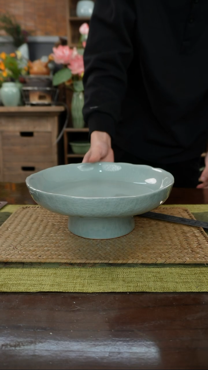 陶瓷古法果盘B-23.5（直径）只保不漏水外观不完美