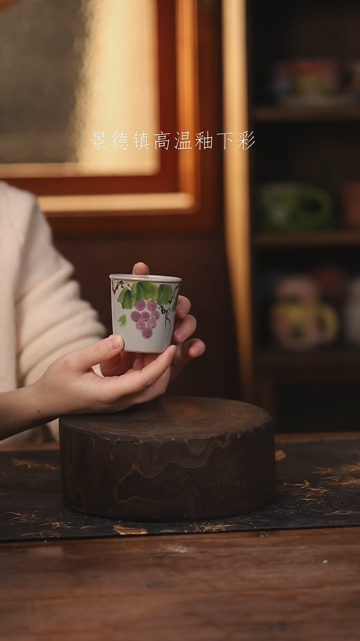 陶瓷景德镇高温釉下手绘陶瓷@L309@