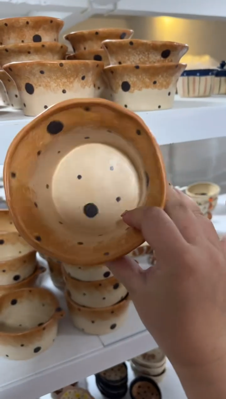 陶瓷珍珠点点果篮【十里高温釉下彩陶瓷】
