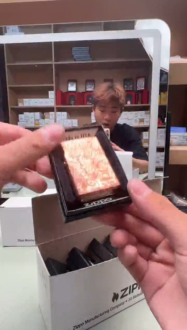 （唐草下标，蚊版紫铜套壳）Zippo防风商务风男士生日礼物打火机