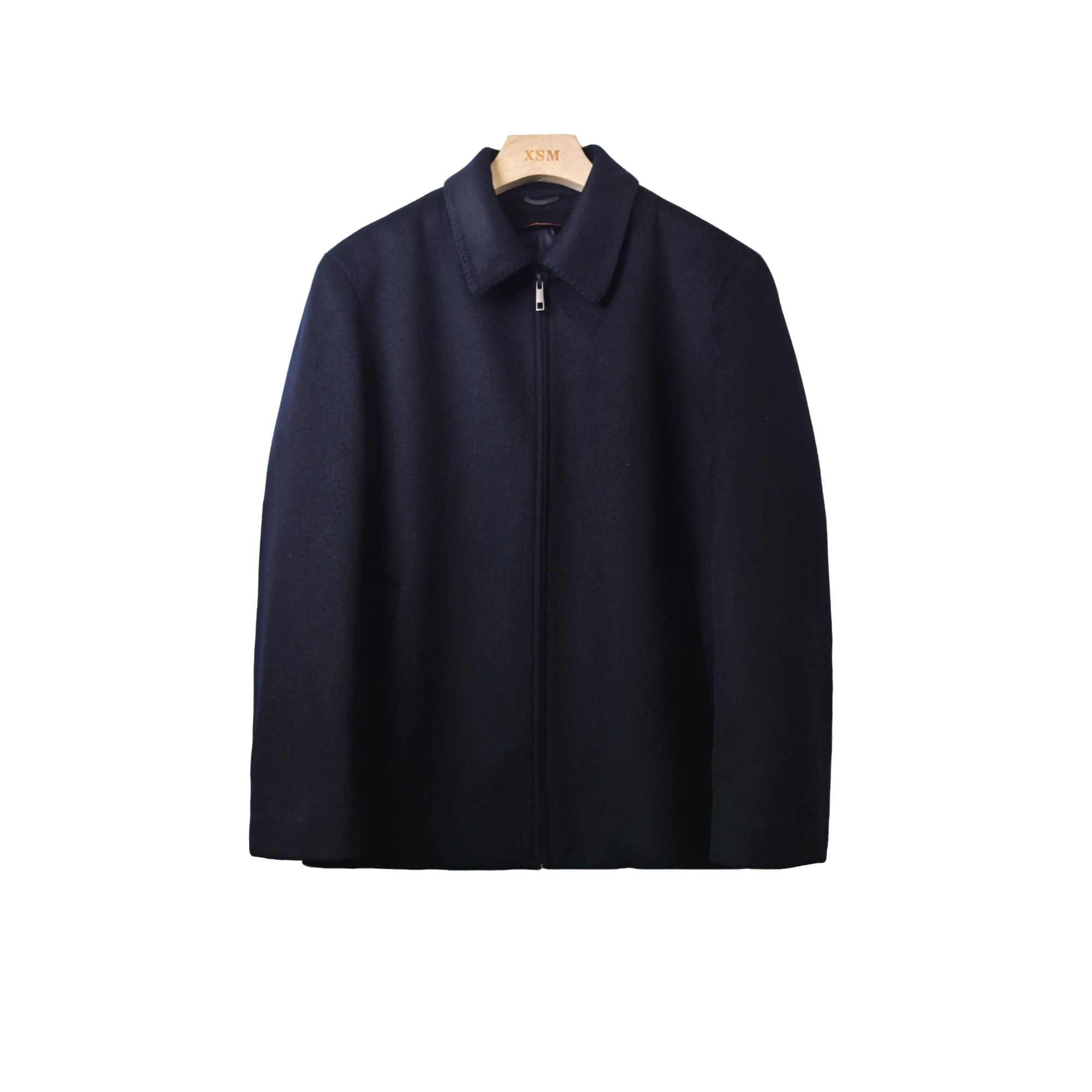 冬翻领羊绒行政夹克男款修身中长款男秋季标准2286