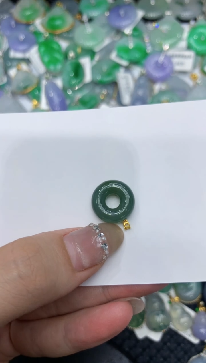 【闪购商品】翡翠颈饰18K金镶嵌222222222