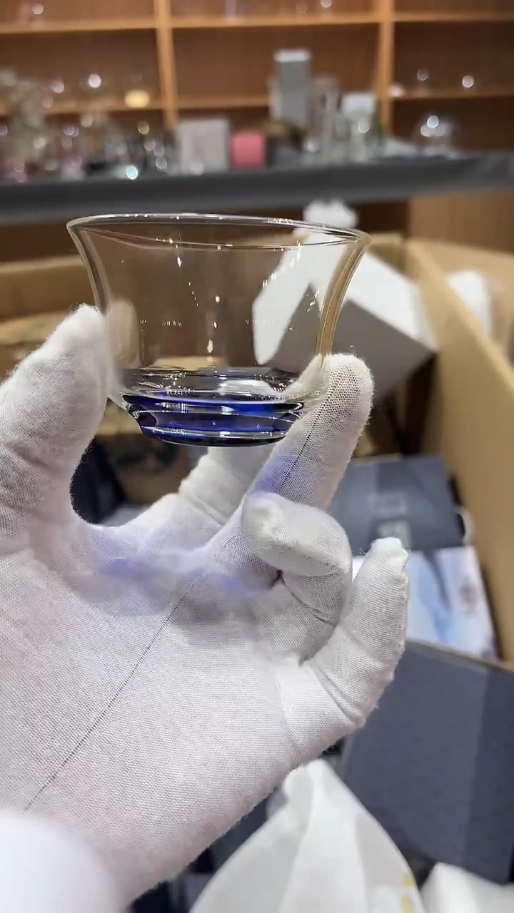 宝蓝色清杯100ml两只张金标简装发货