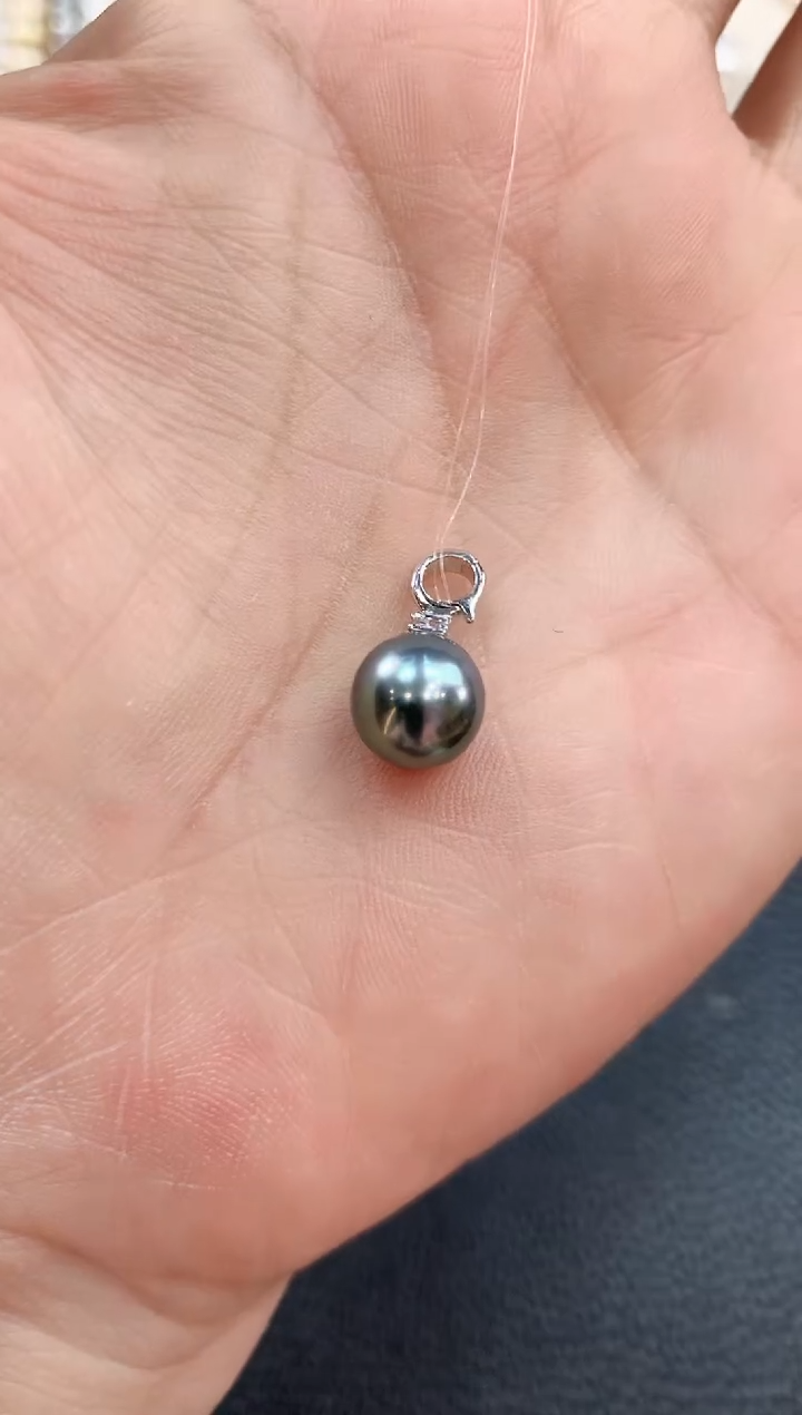【闪购商品】海水珍珠吊坠18K金镶嵌m10       