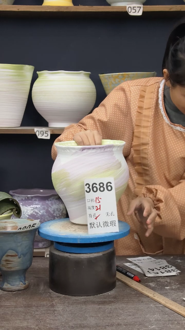 景德镇花盆默认微瑕3686