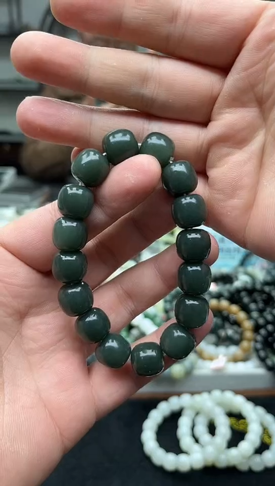 未镶嵌手串和田玉纯天然新疆且末蓝14老型