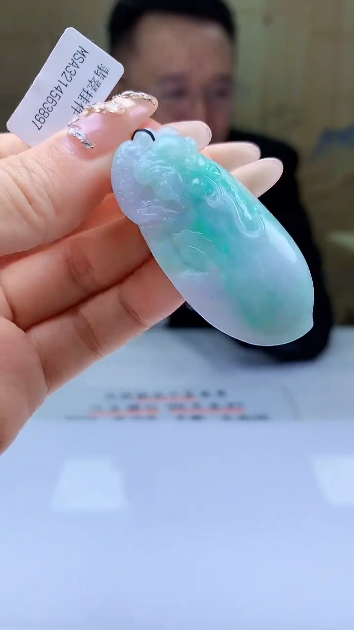 【闪购商品】定制翡翠未镶嵌5155ty-毛货挂件38