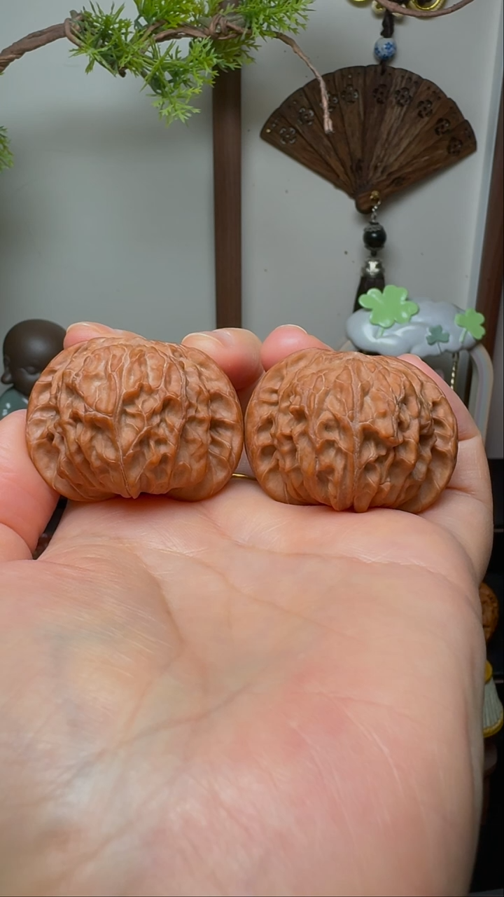 把件文玩核桃橙*磨盘狮子头货头 边41