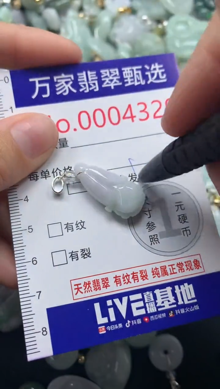 吊坠(不含链)未镶嵌翡翠4329