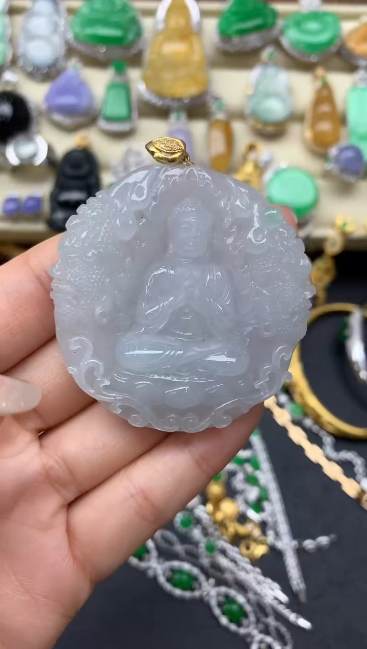 【闪购商品】翡翠颈饰18K金镶嵌105-中国好珍宝