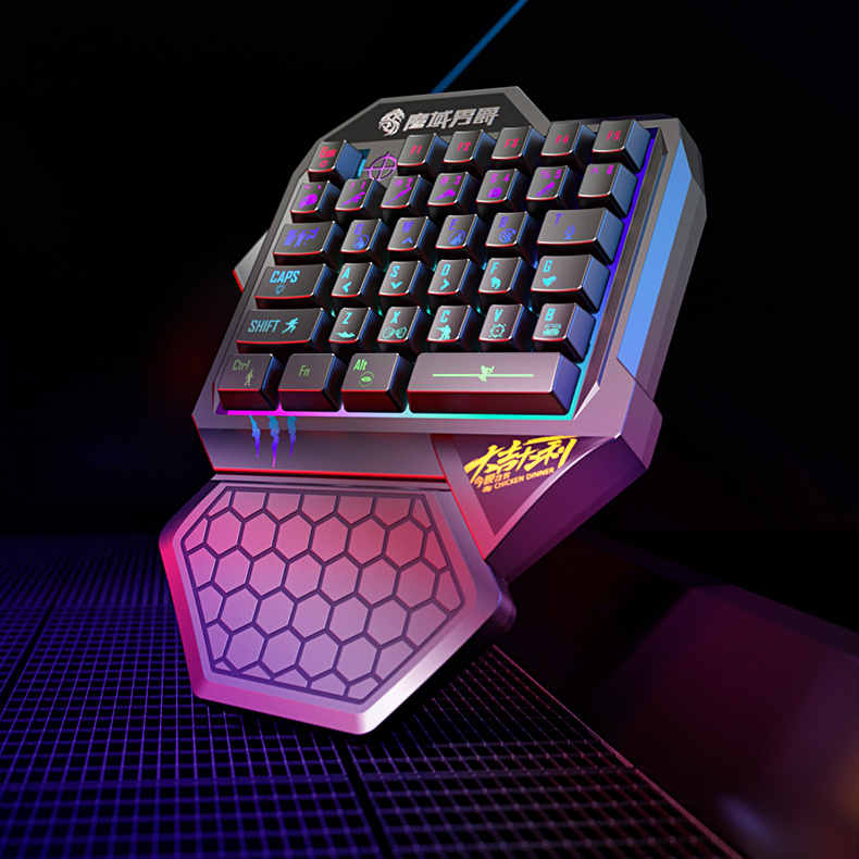 魔域单手薄膜精英键盘三角洲吃鸡永劫外设专用精英键盘