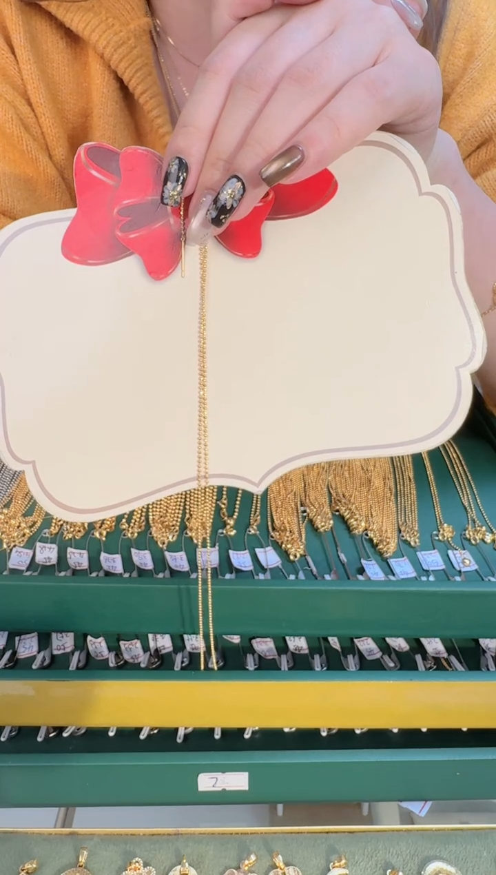 50cm针式抽拉切面米珠链1.83g（多样性发货）