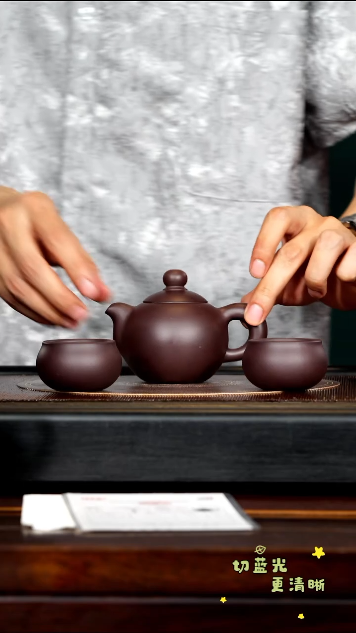 茶壶紫砂宜兴紫砂ZCP 黑墩头 芙蓉珠200cc