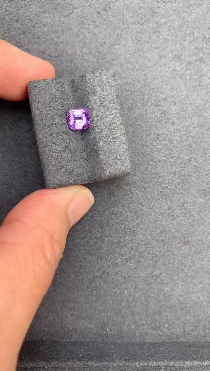 【闪购商品】彩色蓝宝石裸石未镶嵌1.1ct无烧紫蓝宝