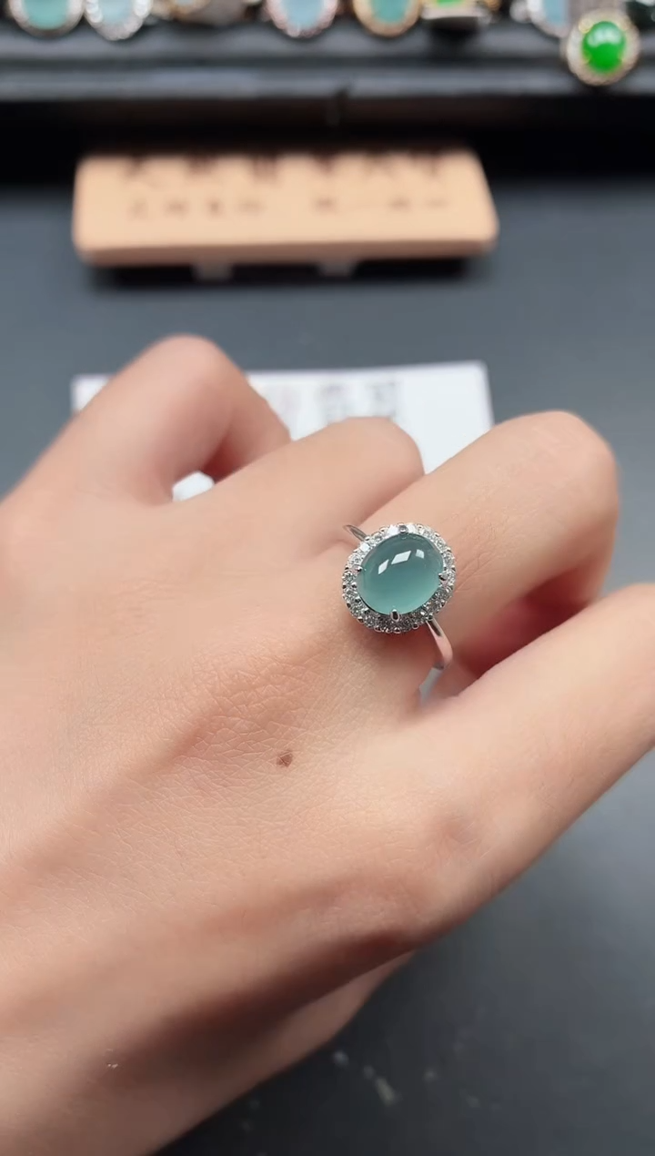 银S925镶嵌戒指翡翠1111