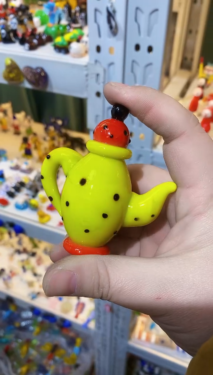 【闪购商品】琉璃手工艺品黄色壶